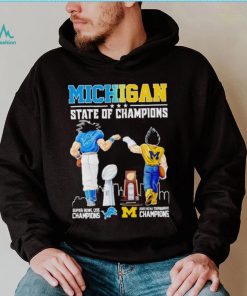 Son Goku and Vegeta Michigan State of Champions Detroit and Wolverines shirt