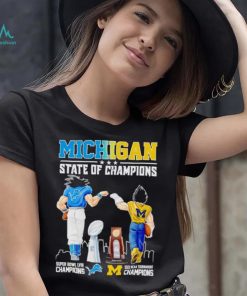 Son Goku and Vegeta Michigan State of Champions Detroit and Wolverines shirt