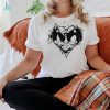 San Francisco 49ers Golden State Warriors and Giants Heartbeat Gift Tee T Shirt