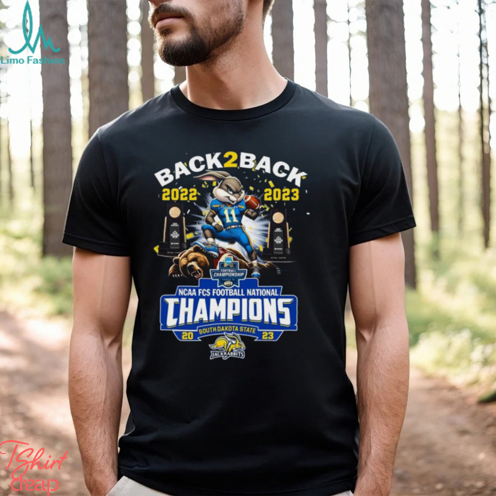 South Dakota State Jackrabbits Back 2 Back Champions 2022 2023 T Shirt South Dakota State Jackrabbits Back 2 Back Champions 2022 2023 T Shirt