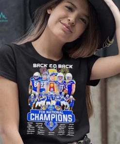 South Dakota State Jackrabbits Back to back 2023 FCS National Champions signatures shirt