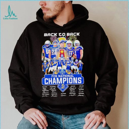 South Dakota State Jackrabbits Back to back 2023 FCS National Champions signatures shirt