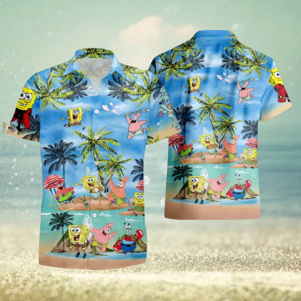 Spongebob Squarepants Hawaiian Shirt And Short Spongebob Squarepants Hawaiian Shirt And Short