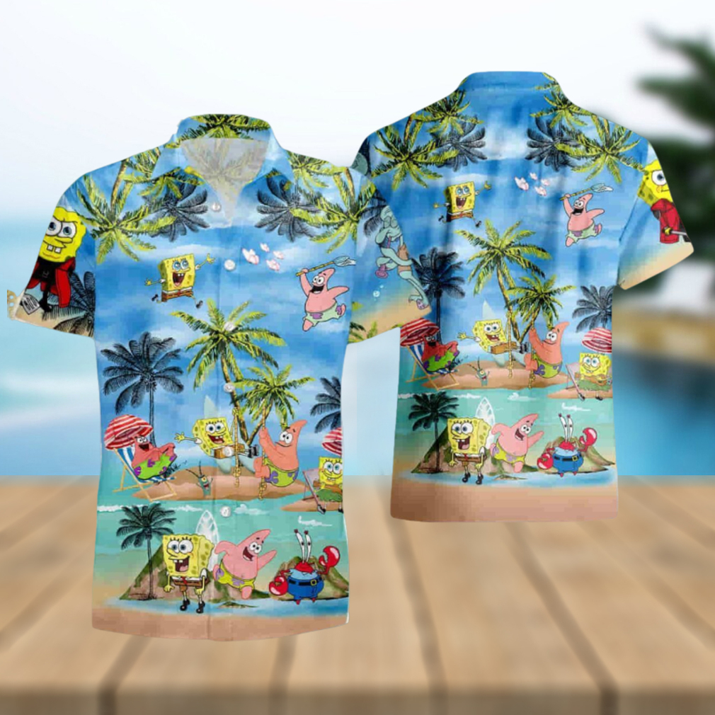 Spongebob Squarepants Hawaiian Shirt And Short Spongebob Squarepants Hawaiian Shirt And Short