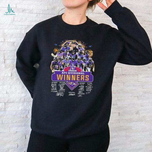 Sport Team Baltimore Ravens AFC Divisional Winners 2023 Signatures Shirt