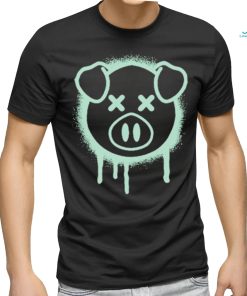 Spray Paint Forest Green T shir