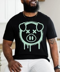 Spray Paint Forest Green T shir