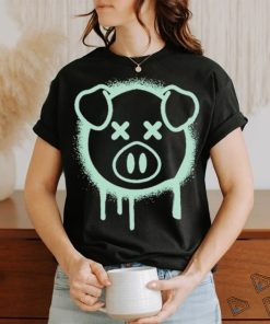 Spray Paint Forest Green T shir