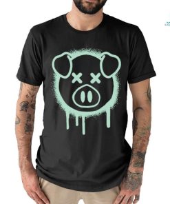 Spray Paint Forest Green T shir