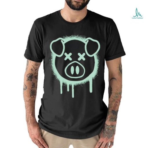 Spray Paint Forest Green T shir