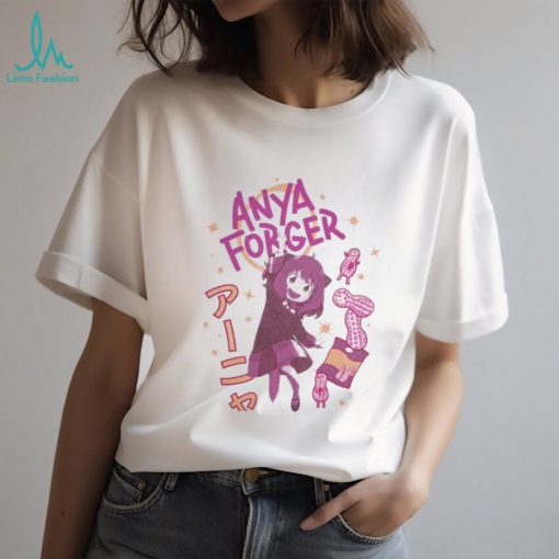 Spy X Family Anya Peanuts Tonal Boyfriend Fit Girls T Shirt
