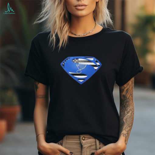 St Louis Blues Superman logo shirt