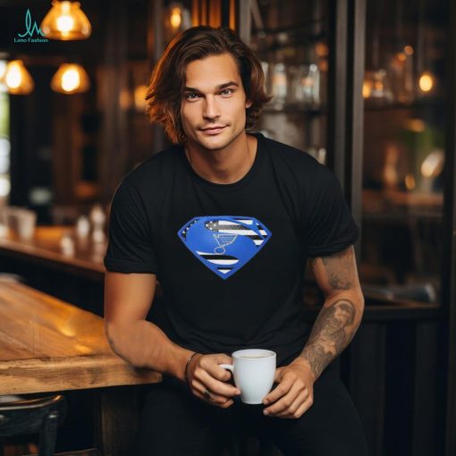 St Louis Blues Superman logo shirt