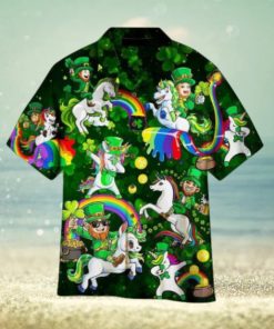 St Patricks Day Lepricorn Leprechaun Ride An Unicorn Hawaiian Shirt Aloha For Men And Women