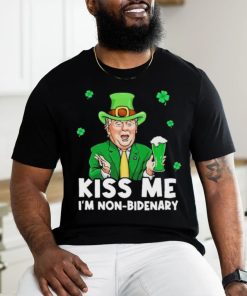 St Patrick’s Day Trump Kiss Me I’m Non Bidenary Shirt, hoodie, sweater, long sleeve and tank top St Patrick’s Day Trump Kiss Me I’m Non Bidenary Shirt