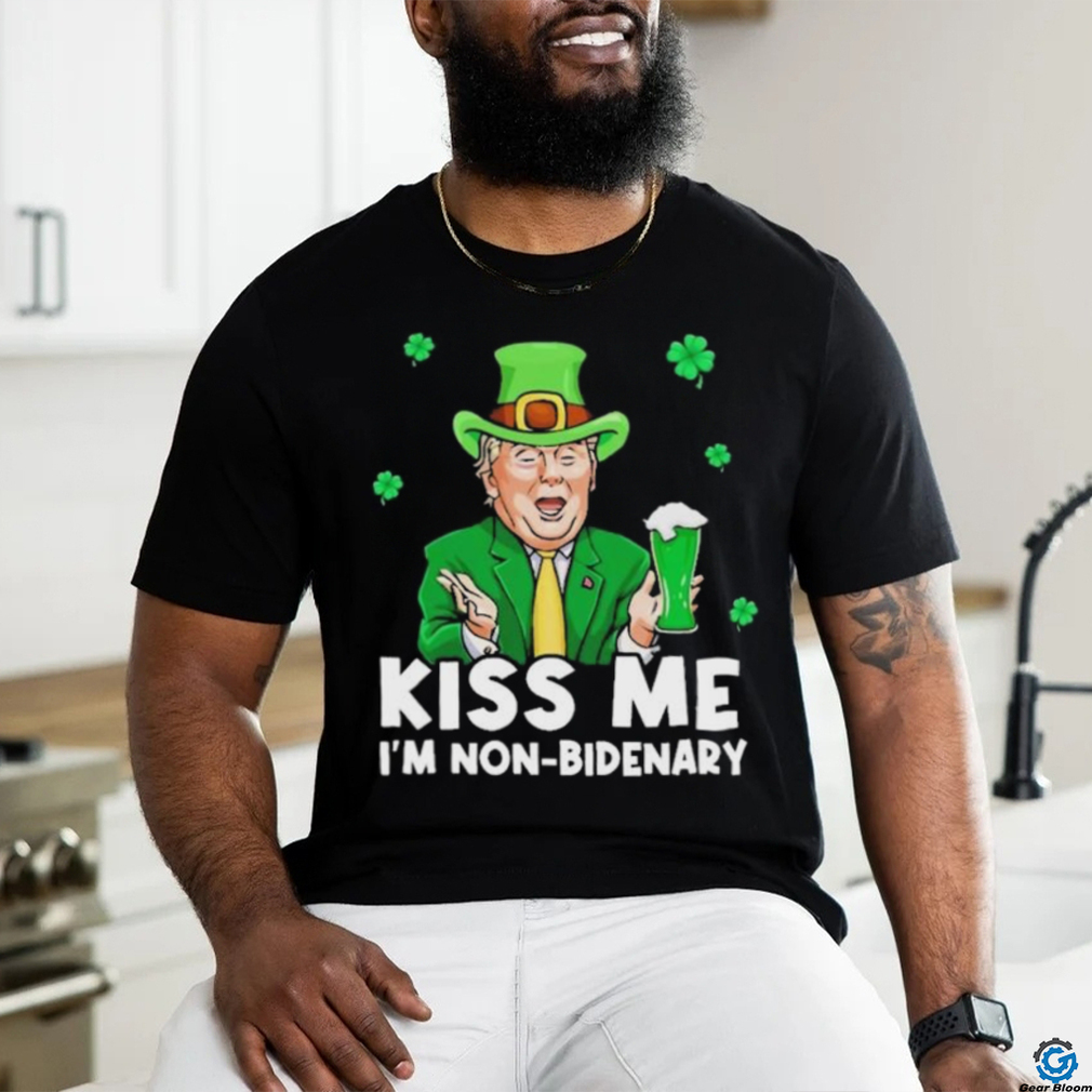 St Patrick’s Day Trump Kiss Me I’m Non Bidenary Shirt St Patrick’s Day Trump Kiss Me I’m Non Bidenary Shirt