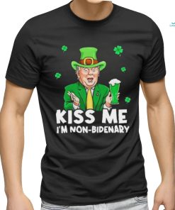 St Patrick’s Day Trump Kiss Me I’m Non Bidenary Shirt, hoodie, sweater, long sleeve and tank top St Patrick’s Day Trump Kiss Me I’m Non Bidenary Shirt