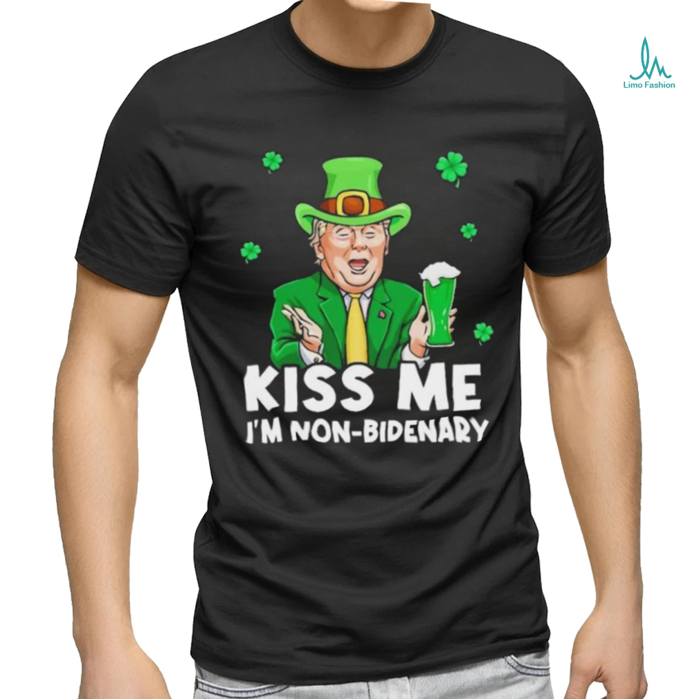 St Patrick’s Day Trump Kiss Me I’m Non Bidenary Shirt St Patrick’s Day Trump Kiss Me I’m Non Bidenary Shirt