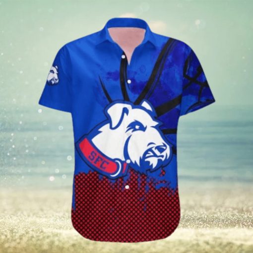 St. Francis Brooklyn Terriers Hawaii Shirt Basketball Net Grunge Pattern – NCAA