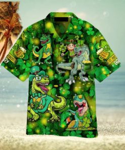 St. Patrick’s Day Lucky Saurus Dinosaur Hawaiian Shirt Aloha For Men And Women