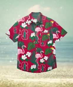 Stanford Cardinal Floral Hawaiian Shirt