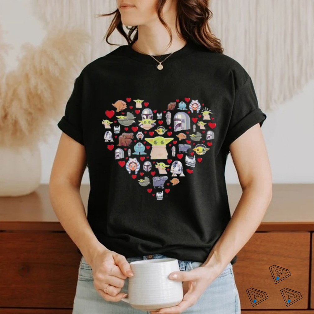 Star Wars The Mandalorian Grogu Heart Valentines Day Shirt Star Wars The Mandalorian Grogu Heart Valentines Day Shirt