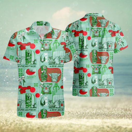 Star Wars Yoda Native Green Hawaiian Shirt And Short