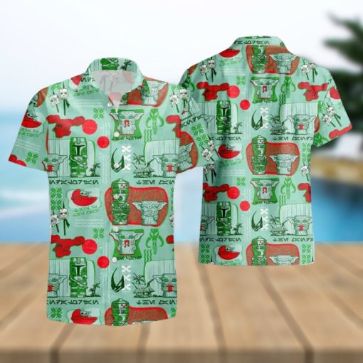 Star Wars Yoda Native Green Hawaiian Shirt And Short