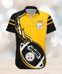 Steelers Flame Ball Design Hawaiian Shirt NFL Edition, Steelers Gifts