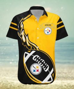 Steelers Flame Ball Design Hawaiian Shirt NFL Edition, Steelers Gifts