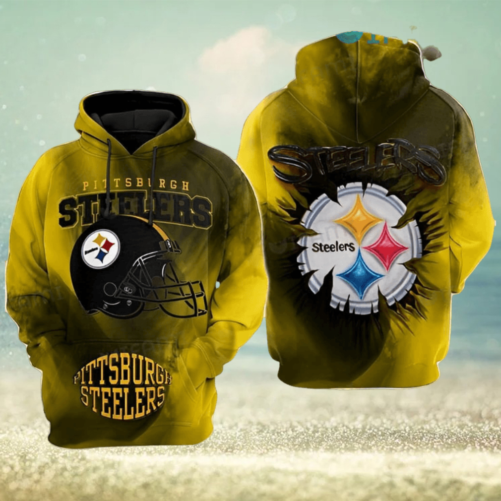 Steelers Hoodie 3D Football Helmet Logo Pittsburgh Steelers Unique Gift Steelers Hoodie 3D Football Helmet Logo Pittsburgh Steelers Unique Gift