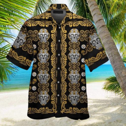 Steelers Skull Design Hawaiian Shirt Pittsburg Edition