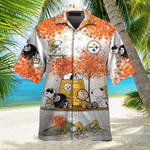 Steelers Snoopy Autumn Theme Hawaiian Shirt