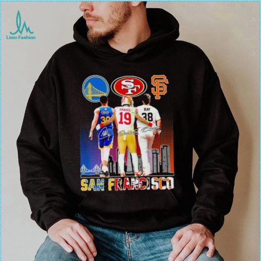 Stephen Curry Deebo Samuel Robbie Ray San Francisco skyline city shirt