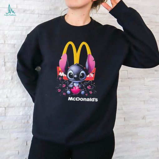 Stitch Hug Heart Mcdonald’s logo St Patrick’s Day 2024 shirt