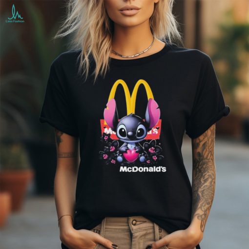 Stitch Hug Heart Mcdonald’s logo St Patrick’s Day 2024 shirt