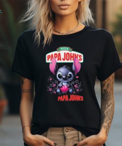 Stitch Hug Heart Papa John’s Pizza logo St Patrick’s Day 2024 shirt
