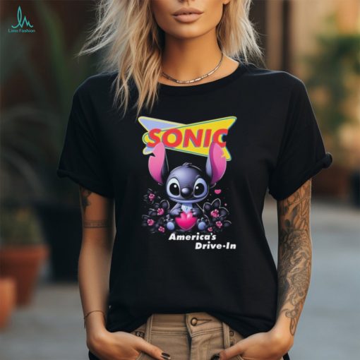 Stitch Hug Heart Sonic Drive in logo St Patrick’s Day 2024 shirt