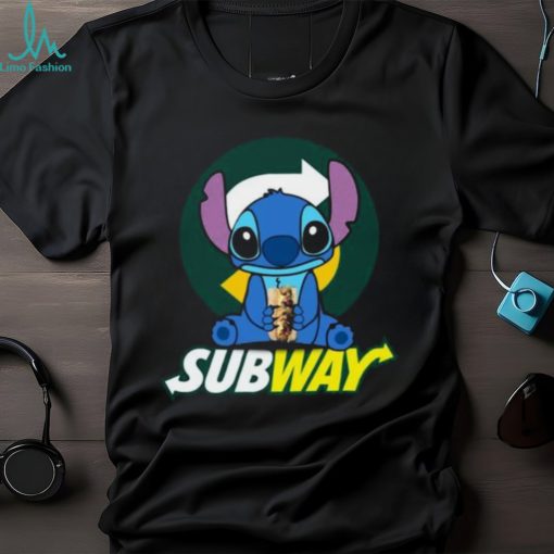 Stitch Hug Subway Ladies T Shirt