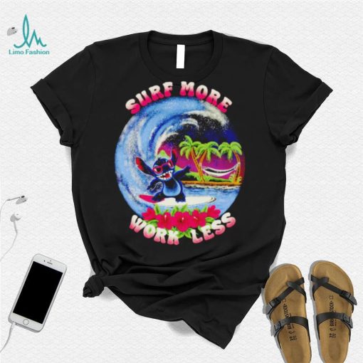 Stitch surf more work less shirt