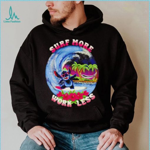 Stitch surf more work less shirt