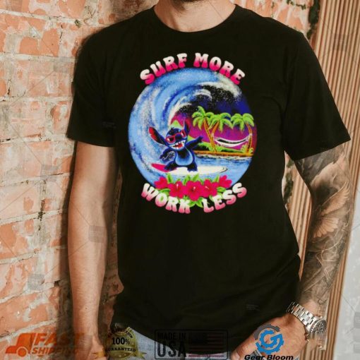 Stitch surf more work less shirt