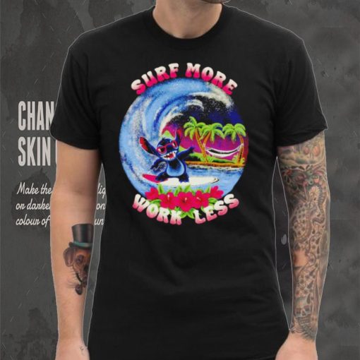 Stitch surf more work less shirt