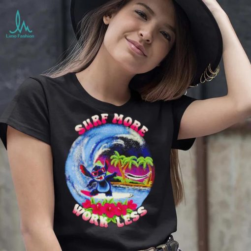 Stitch surf more work less shirt