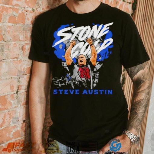 Stone Cold professional wrestler Steve Austin pose signature shirt