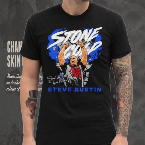 Stone Cold professional wrestler Steve Austin pose signature shirt