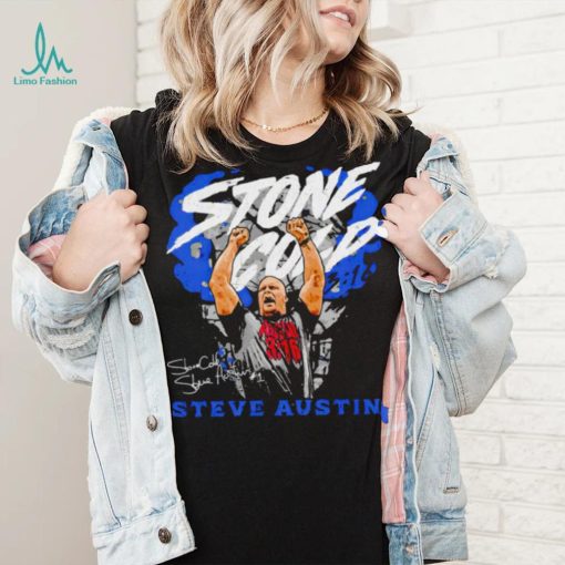 Stone Cold professional wrestler Steve Austin pose signature shirt