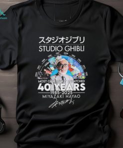 Studio ghibli 40 years 1985 2025 most obsessively rewatched shirt