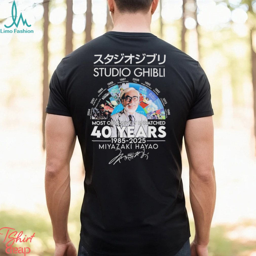 Studios Ghibli Most Obsessively Rewatched 40 Years 1985 2025 Signature Shirt Studios Ghibli Most Obsessively Rewatched 40 Years 1985 2025 Signature Shirt