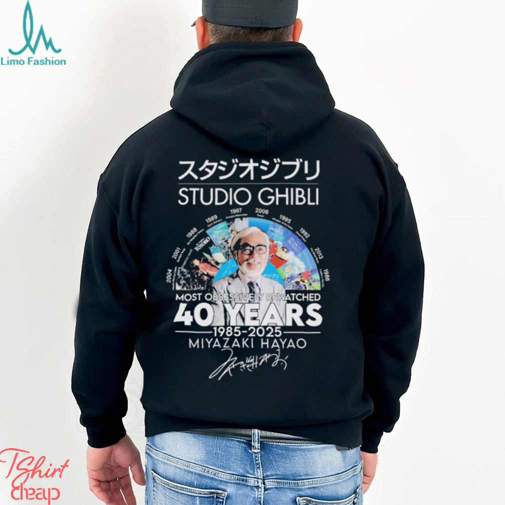 Studios Ghibli Most Obsessively Rewatched 40 Years 1985 2025 Signature Shirt Studios Ghibli Most Obsessively Rewatched 40 Years 1985 2025 Signature Shirt